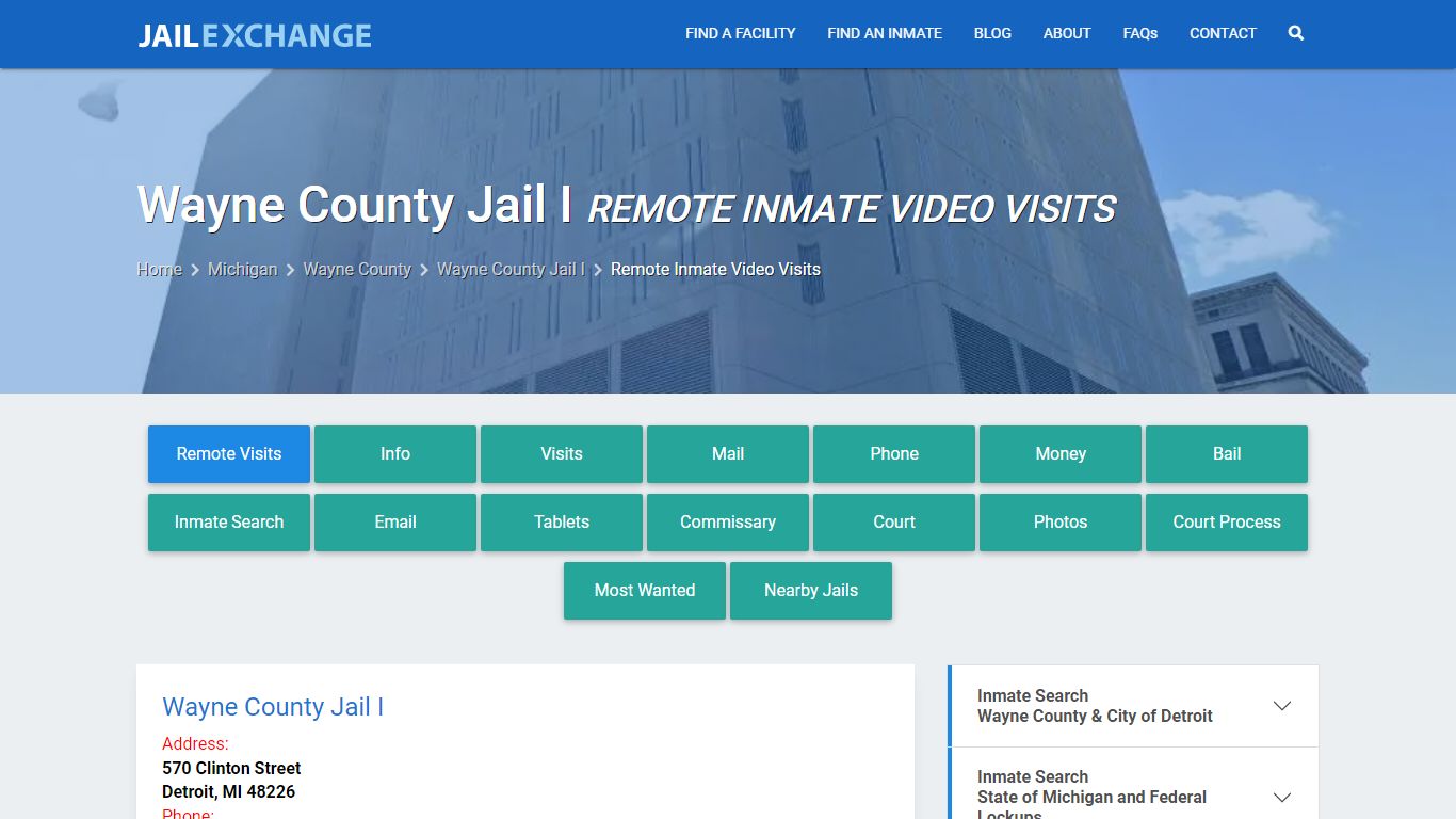 Video Visitation - Wayne County Jail I, MI - Jail Exchange