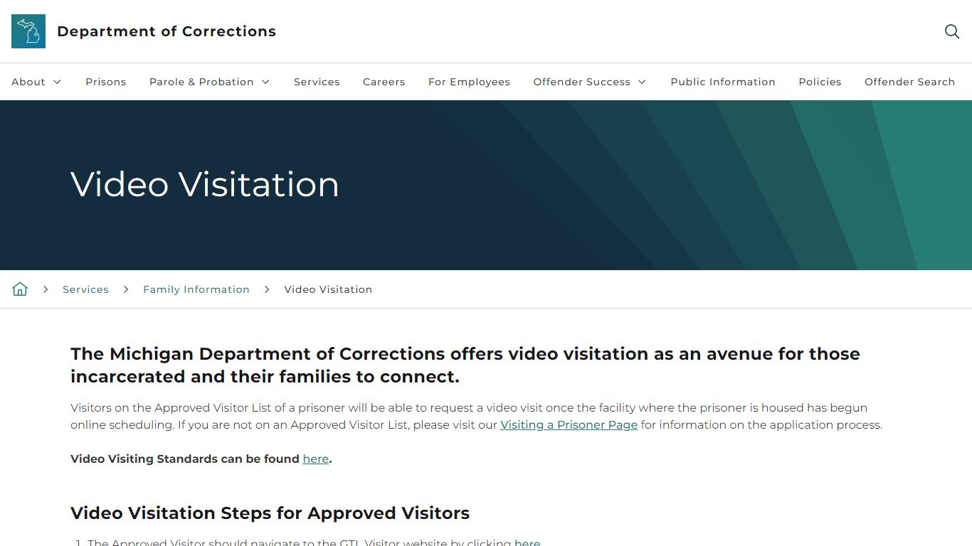 Video Visitation - State of Michigan